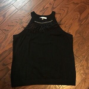 Sioni Black Feathers Designed  Tank Top